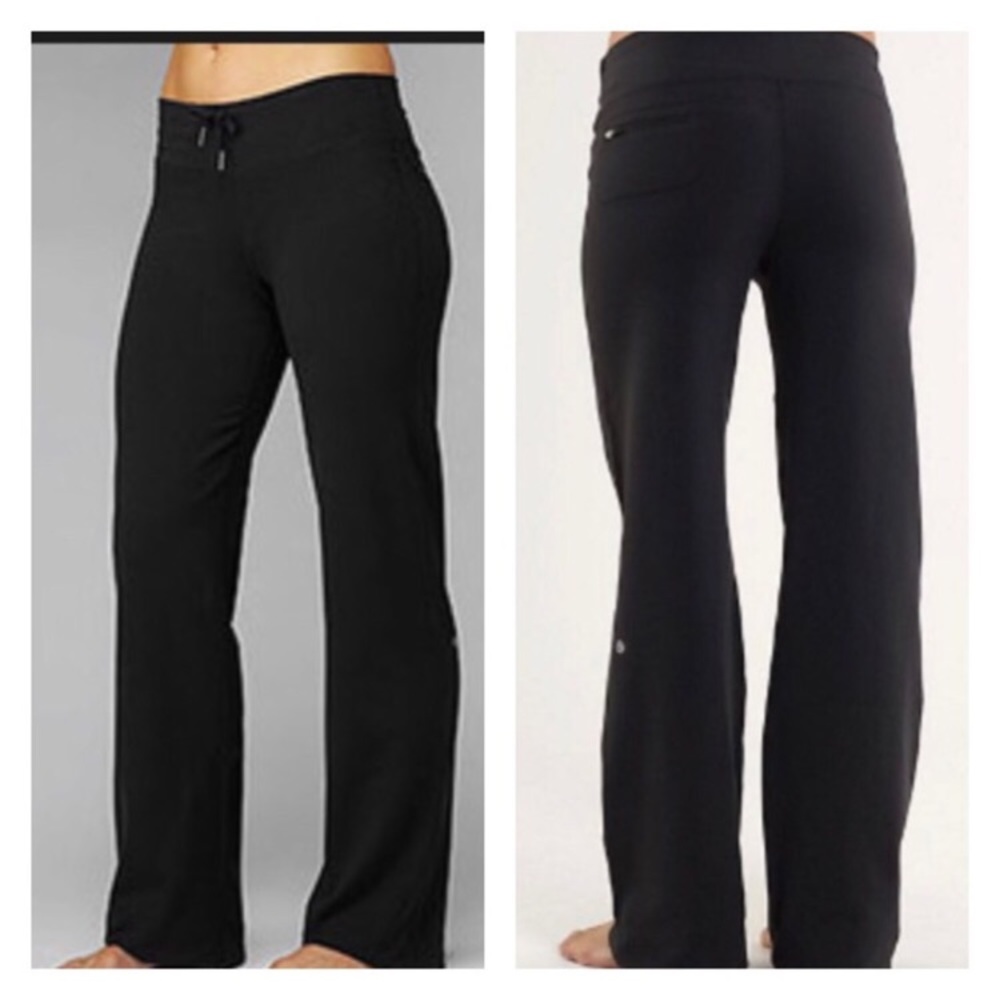 Lululemon 4 relaxed fit pants black bin 5